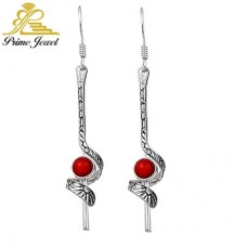 Gümüş Tarz Taşlı Küpe